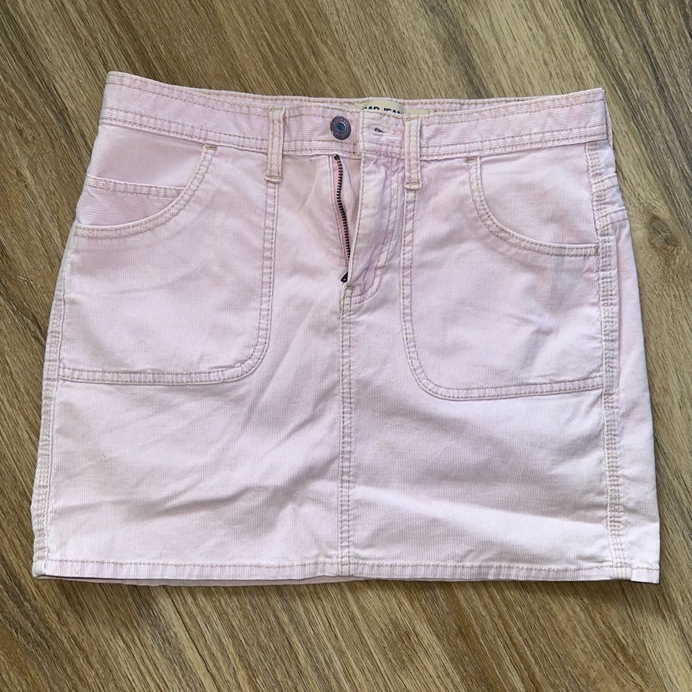 Pink Denim Skirt